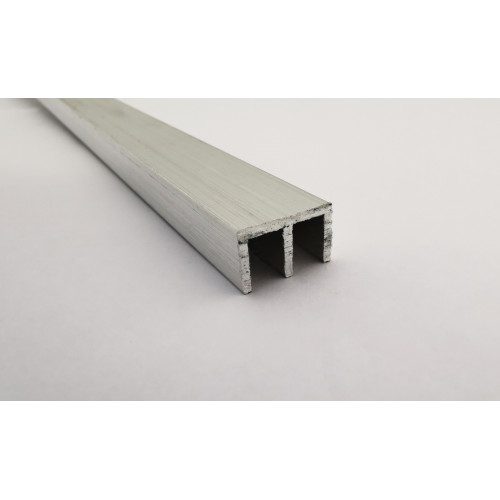 Raw Aluminium Double Channel 16mm x 10mm x 1.3mm x 2m